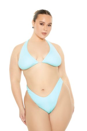 Plus Size Seamless High-Leg Bikini Bottoms