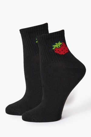 Strawberry Quarter Socks