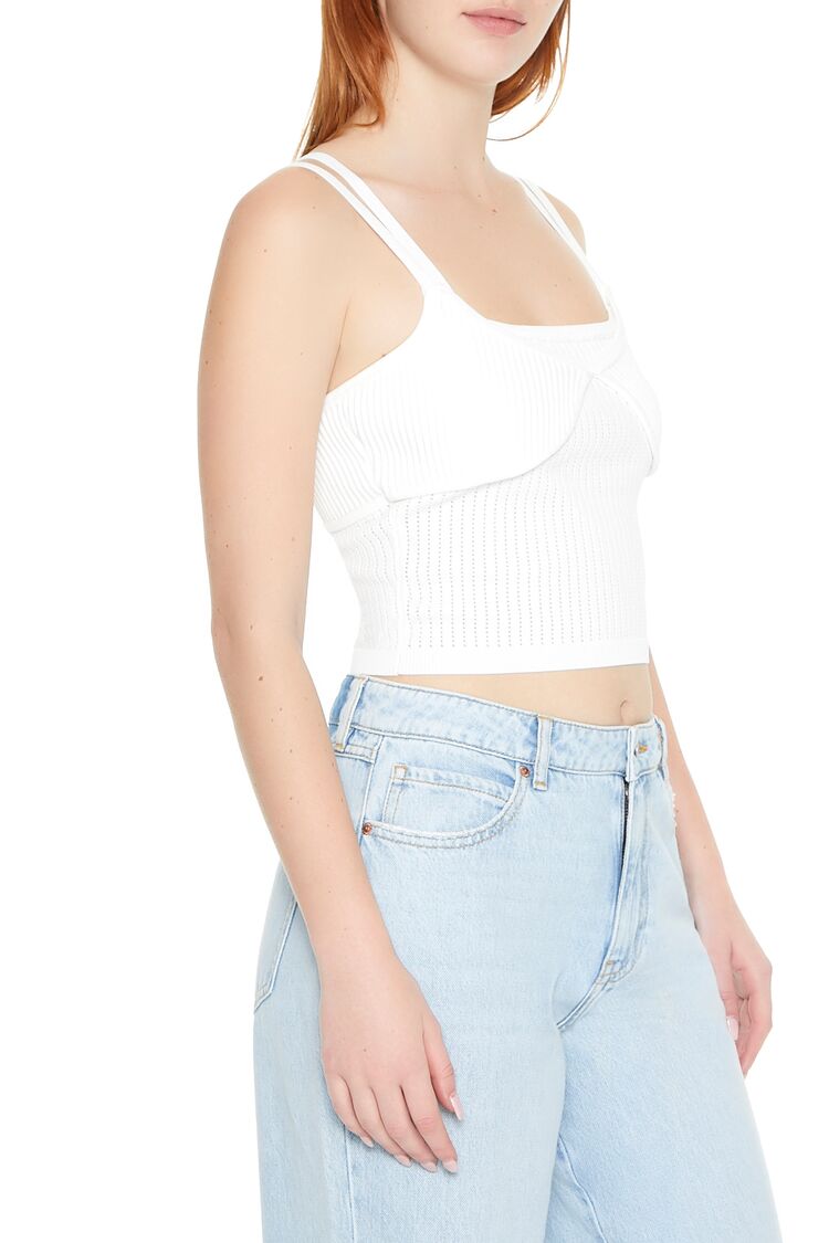 Sweater-Knit Cropped Cami - Image 2