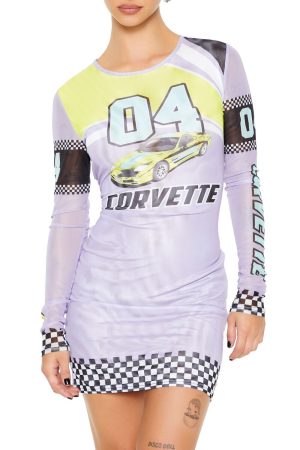 Corvette Graphic Mini Dress