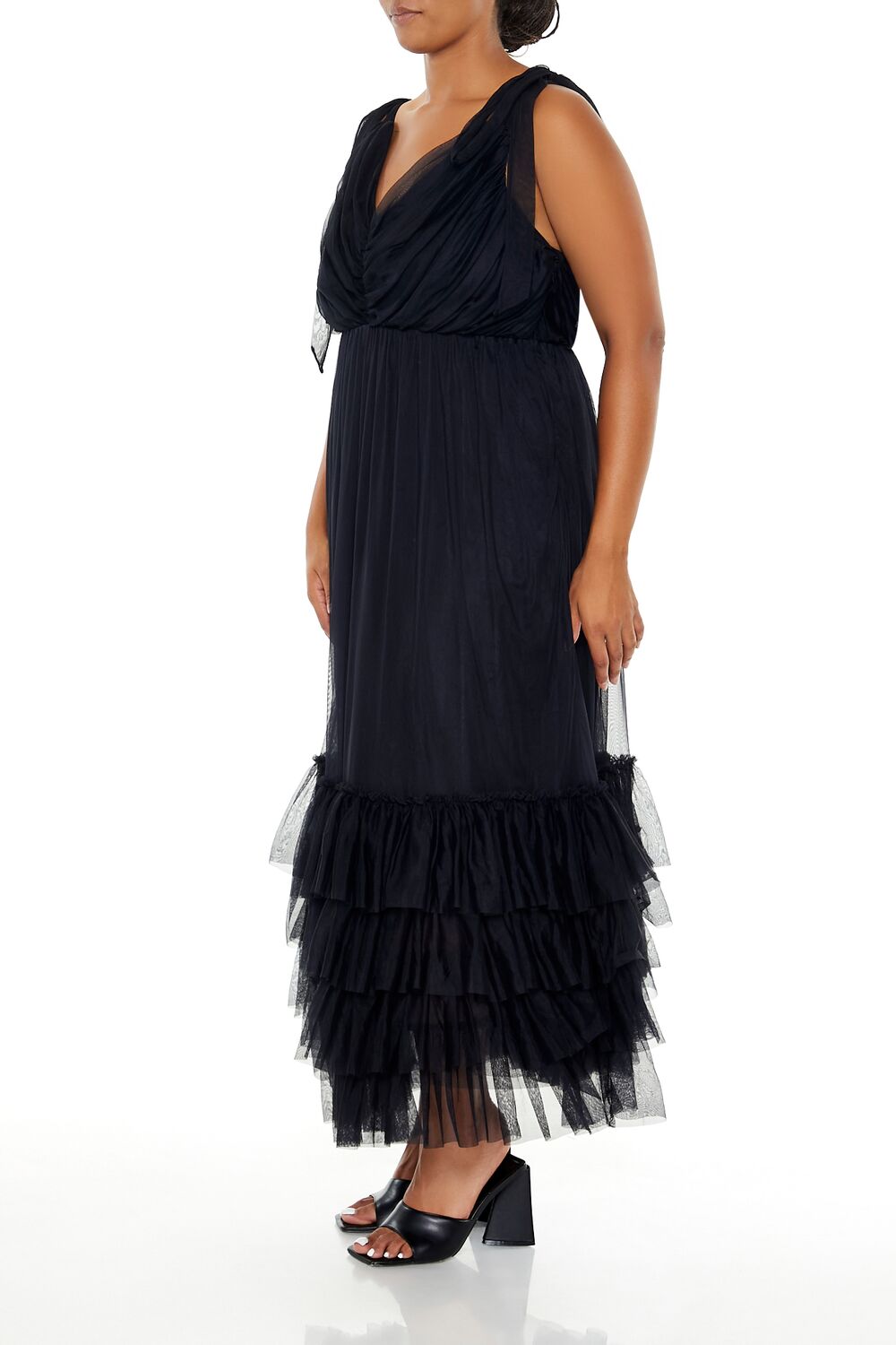 Plus Size Tiered Tie-Strap Maxi Dress - Image 8