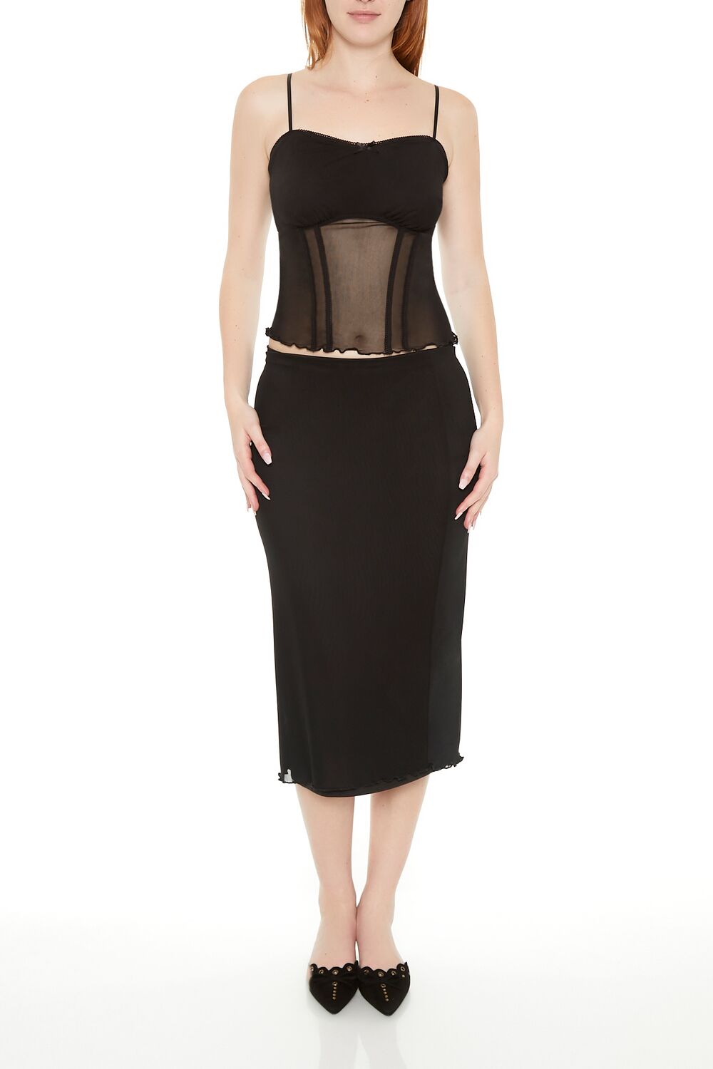 Sheer Mesh Bow Cami - Image 9