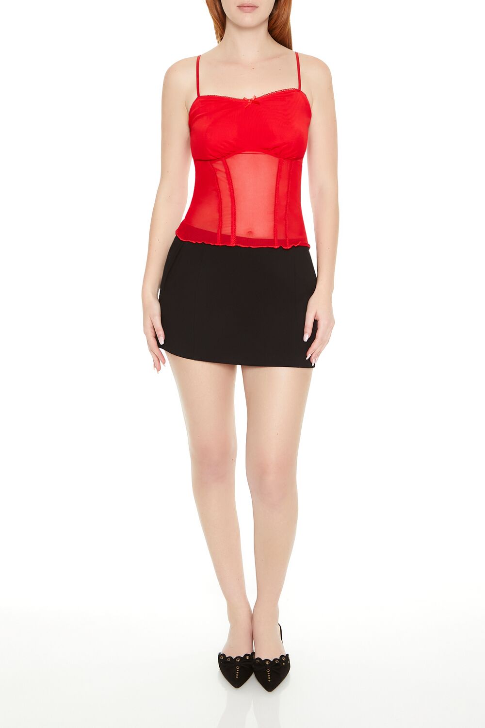 Sheer Mesh Bow Cami - Image 4