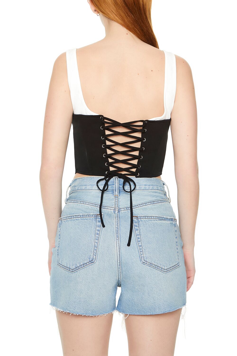 Lace-Up Corset Combo Top - Image 3