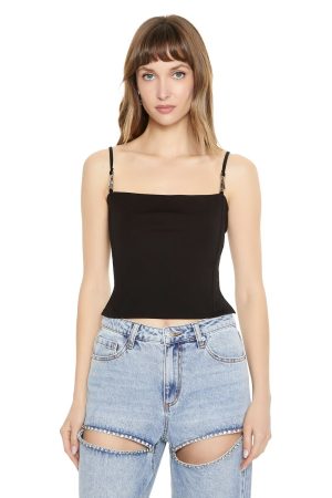 Cropped Zip-Back Cami