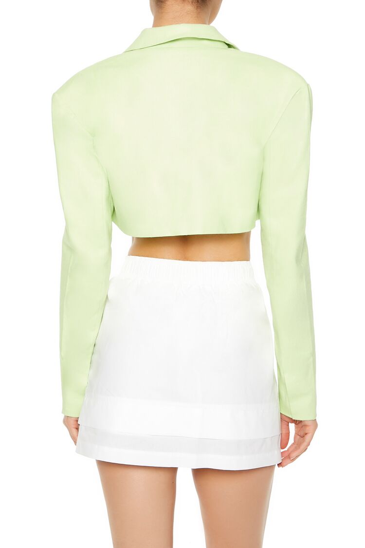 Cropped Peak Lapel Boxy Blazer - Image 3