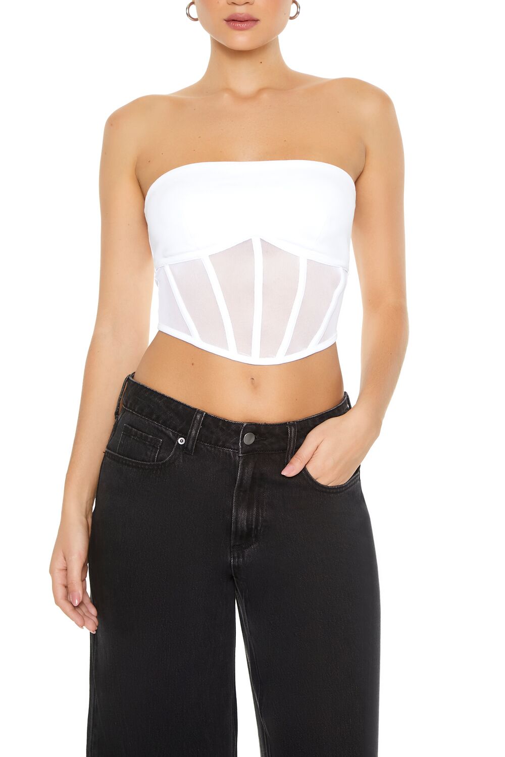 Bratz x F21 Cropped Corset Tube Top - Image 5