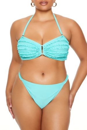 Plus Size Ruffle Bikini Bottoms