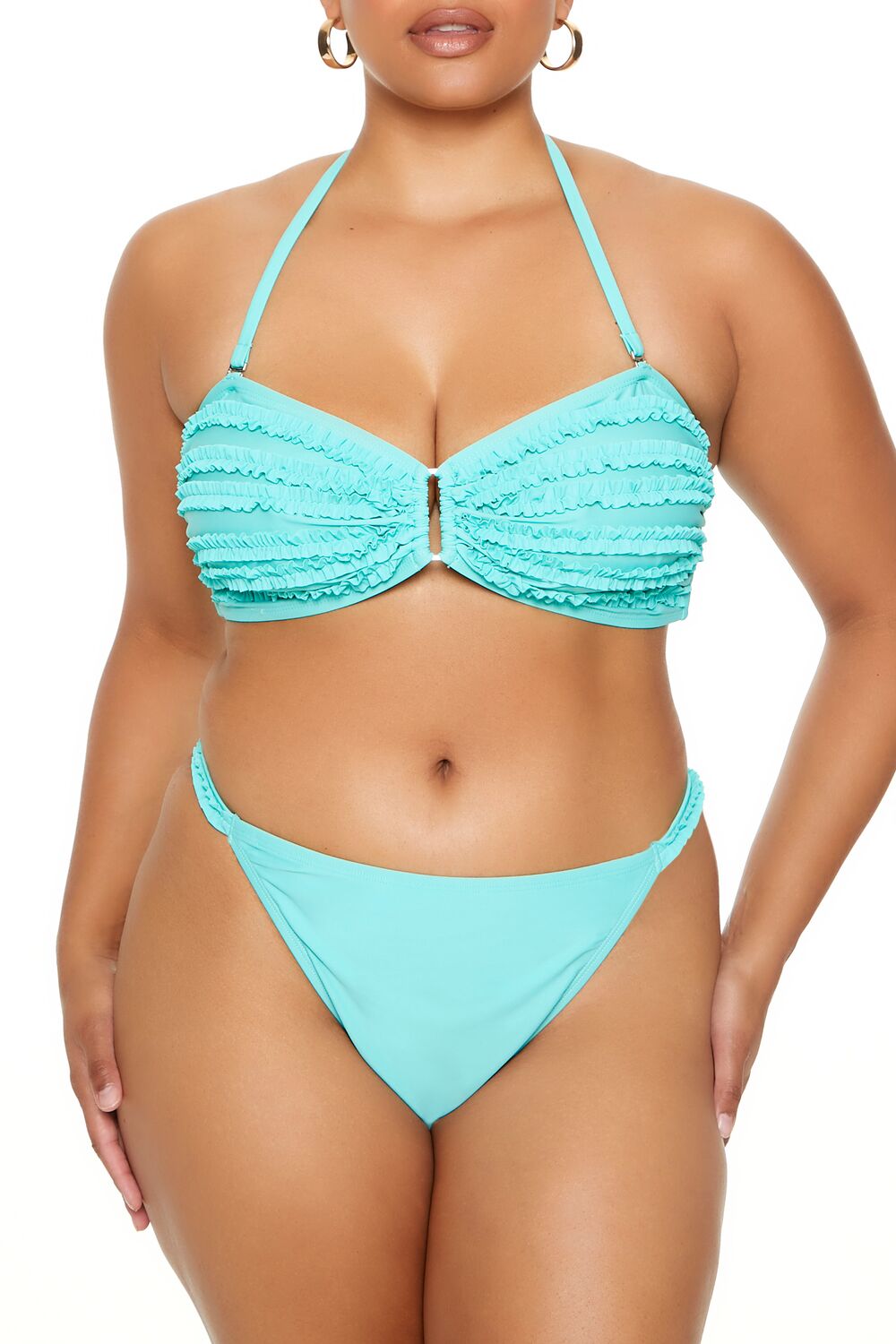 Plus Size Ruffle Bikini Bottoms