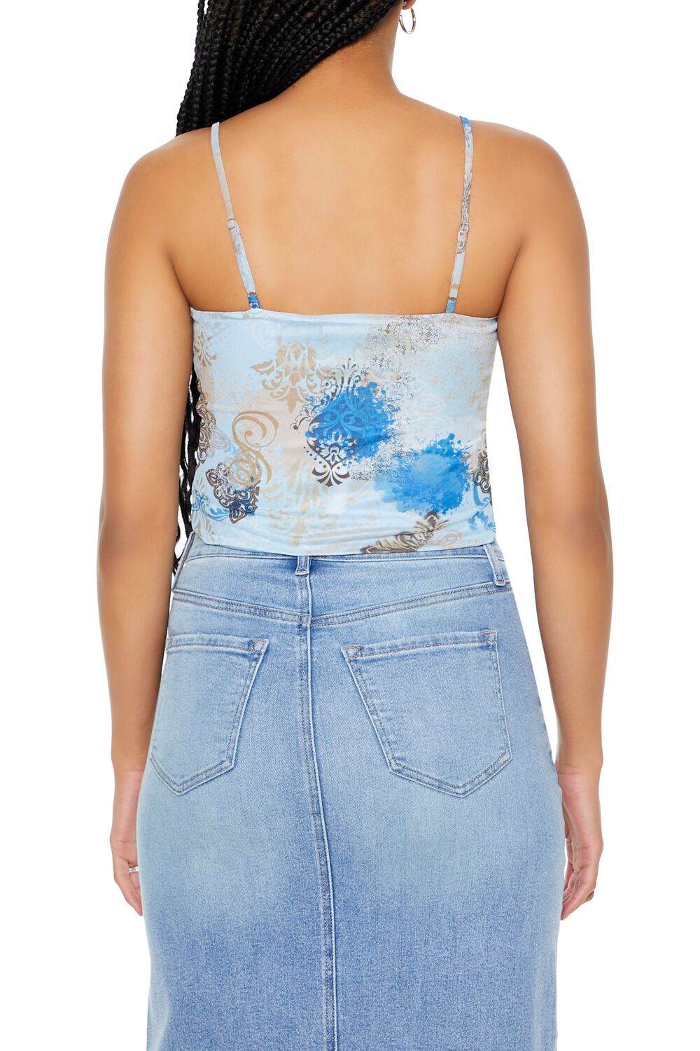 Baroque Print Cropped Cami - Image 3