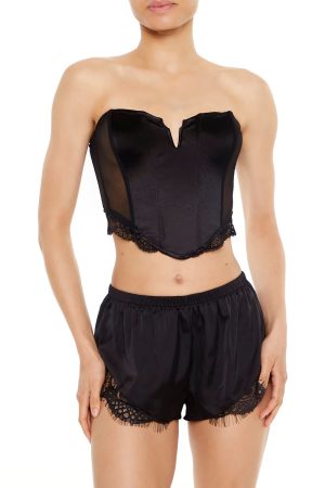Lingerie Corset Tube Crop Top
