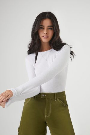 Ribbed Long-Sleeve Bodysuit