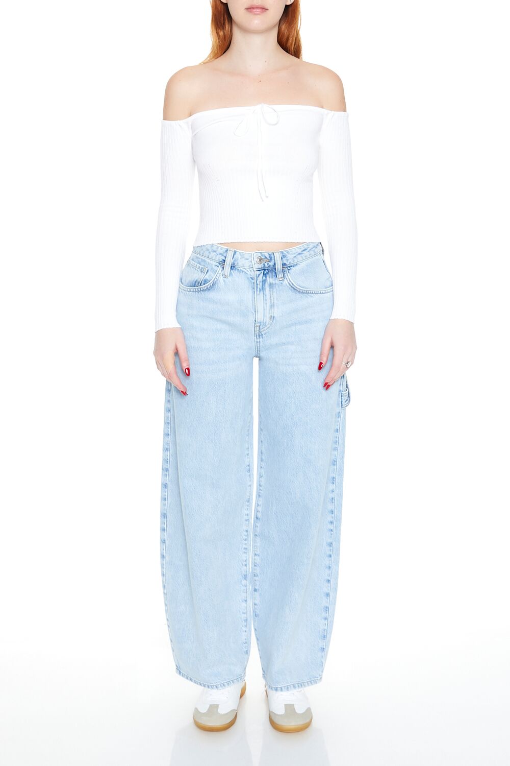 Off-the-Shoulder Sweater-Knit Top - Image 2