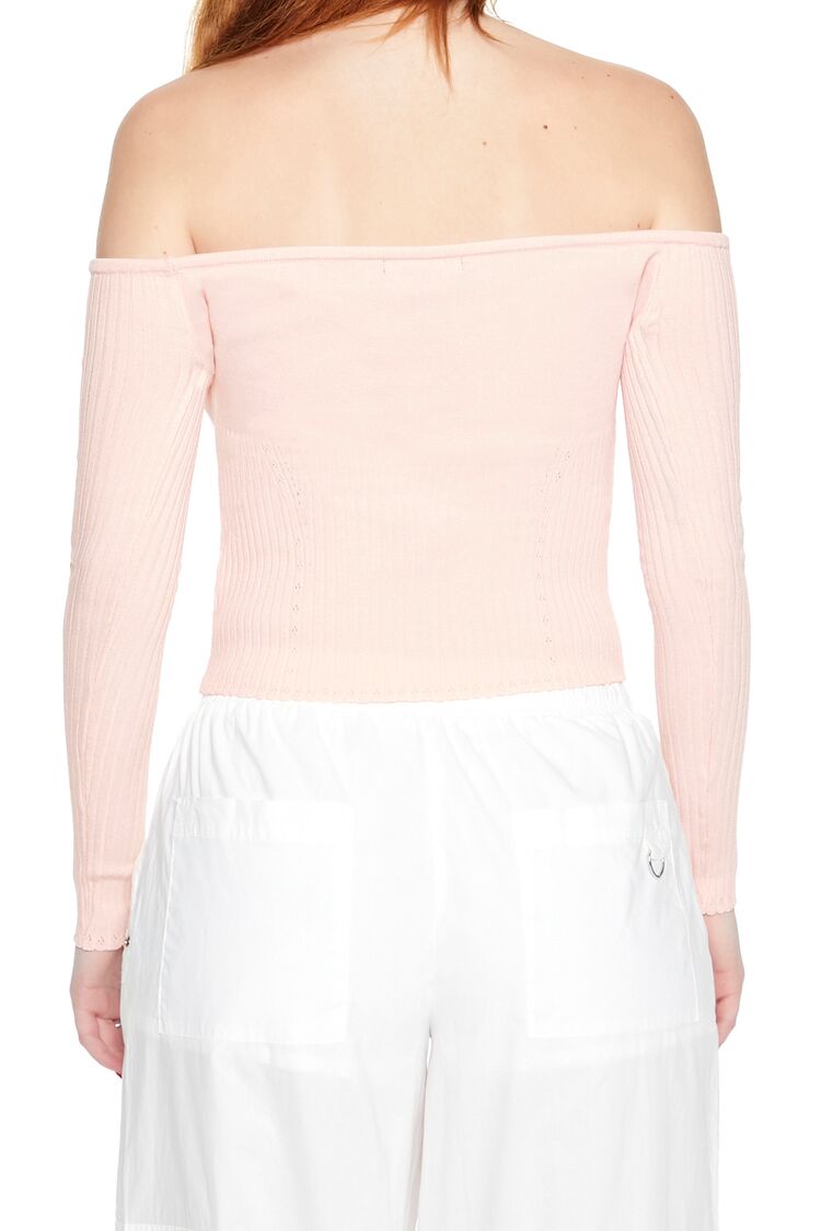 Off-the-Shoulder Sweater-Knit Top - Image 12