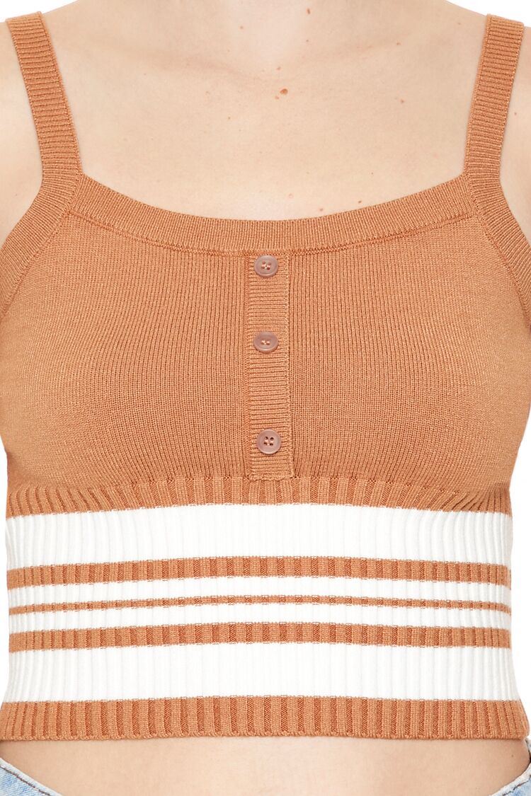 Sweater-Knit Striped Cami - Image 3