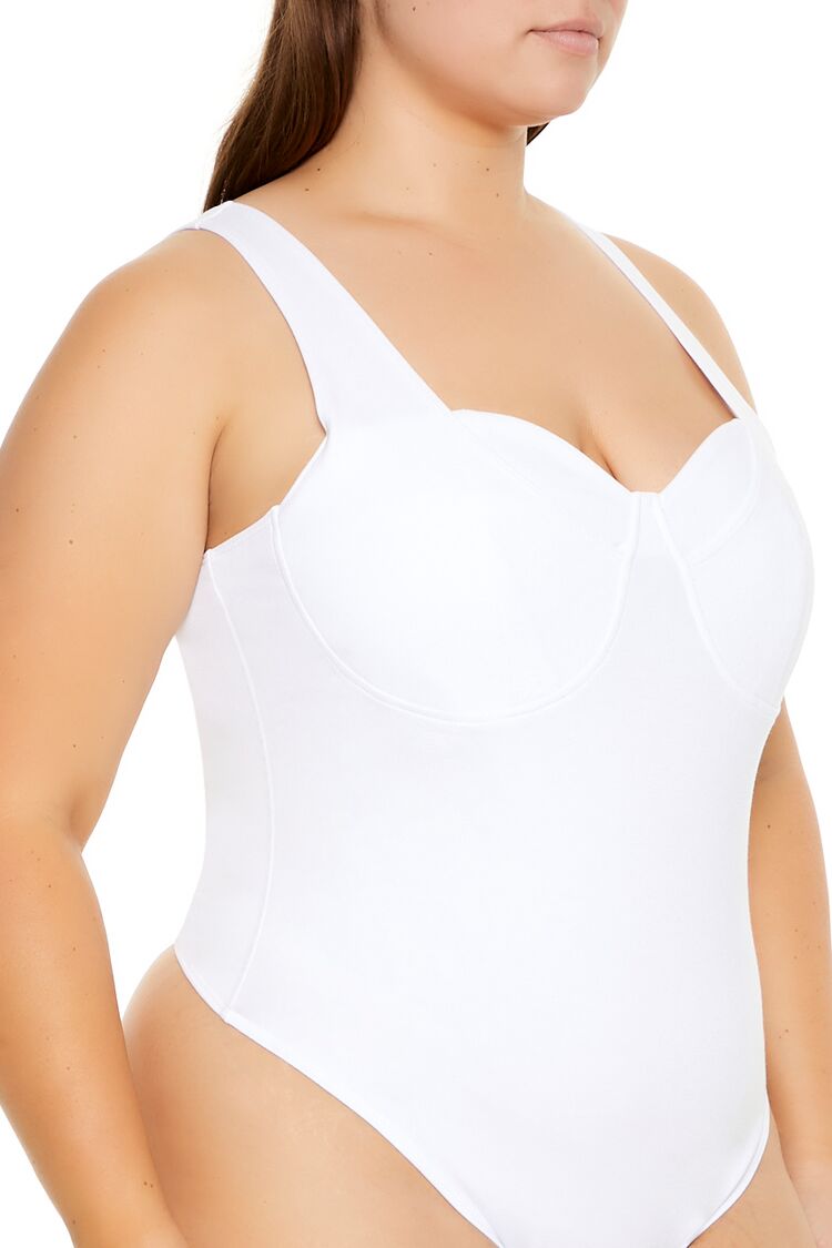 Plus Size Ponte Knit Thong Bodysuit - Image 3