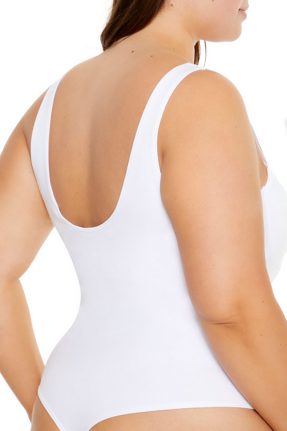 Plus Size Ponte Knit Thong Bodysuit - Image 5