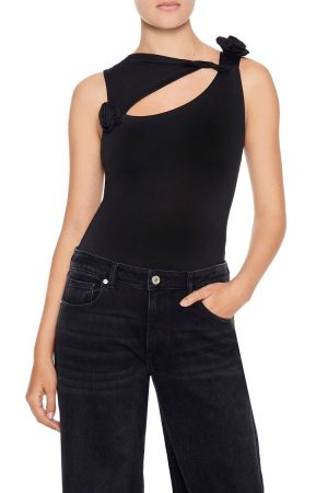 Cutout Rosette Bodysuit