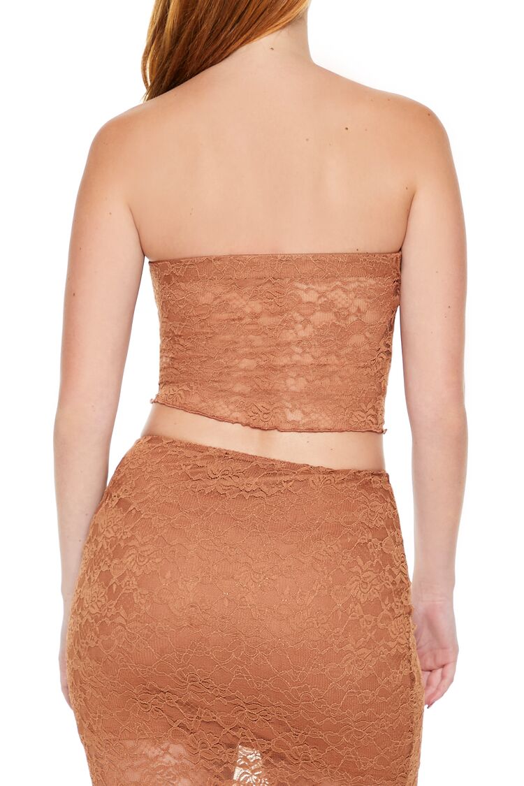 Lace Cropped Tube Top - Image 5