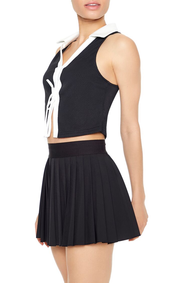 Colorblock Split-Hem Crop Top - Image 2