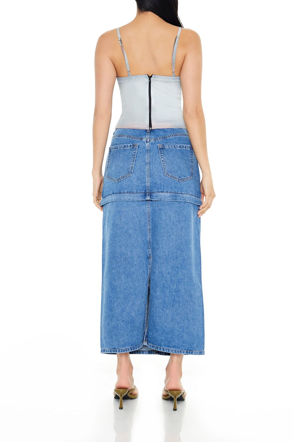 Convertible Denim Maxi Skirt - Image 5