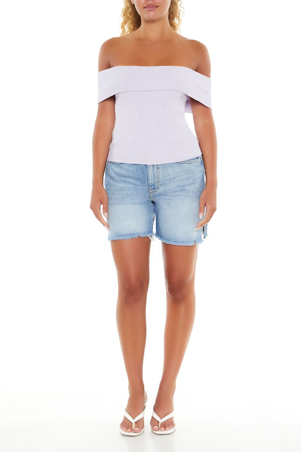 Off-the-Shoulder Sweater-Knit Top - Image 8