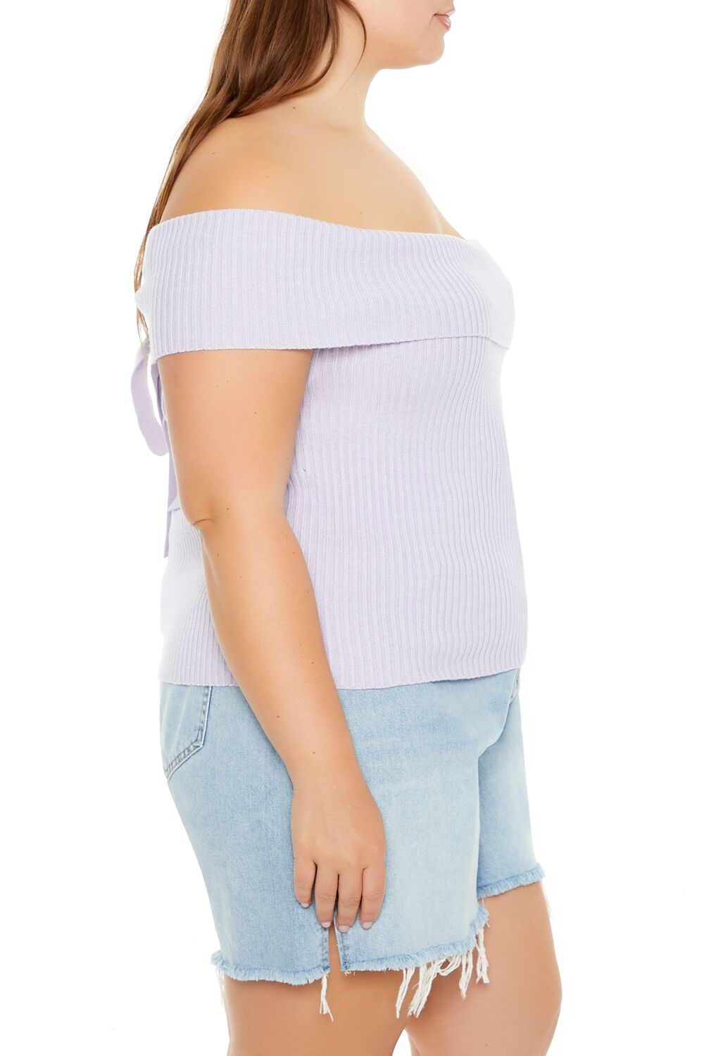 Plus Size Tie-Back Sweater-Knit Top - Image 4