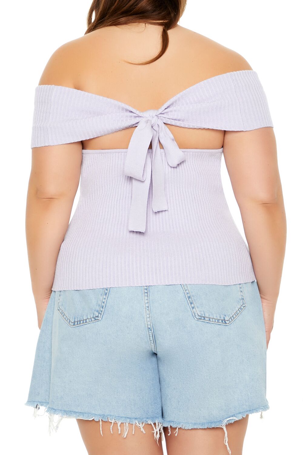 Plus Size Tie-Back Sweater-Knit Top - Image 5