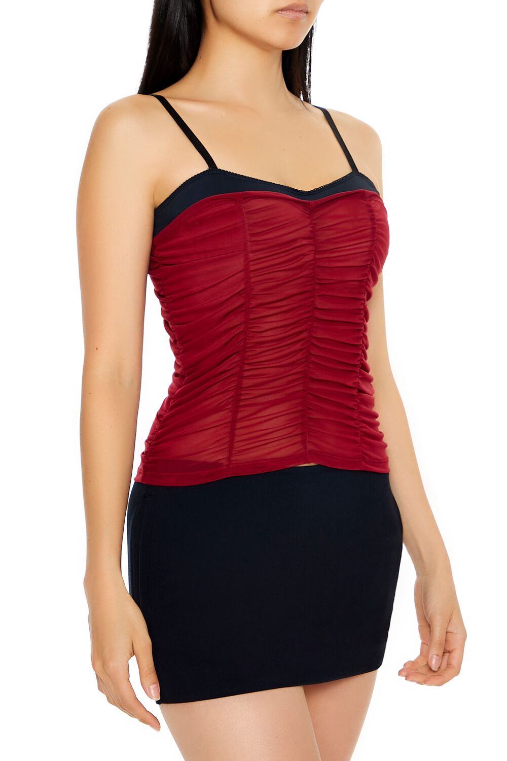 Ruched Mesh Colorblock Cami - Image 17
