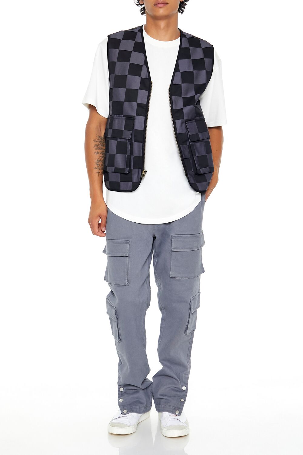 Checkered Cargo Vest - Image 2