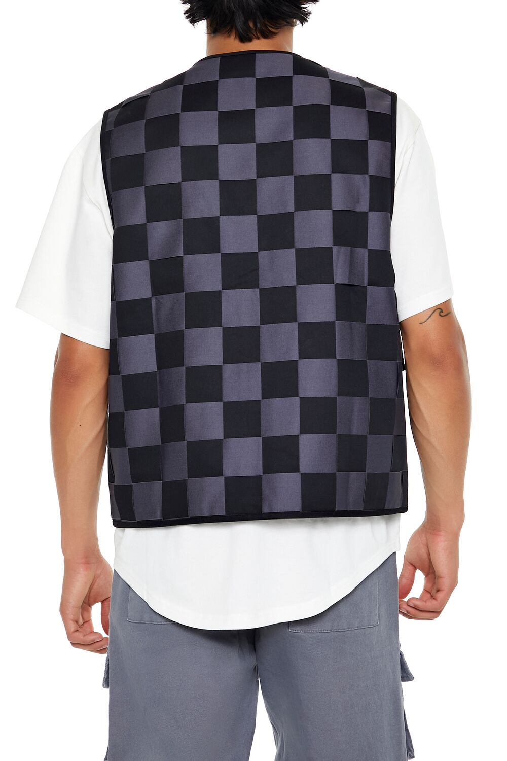 Checkered Cargo Vest - Image 4