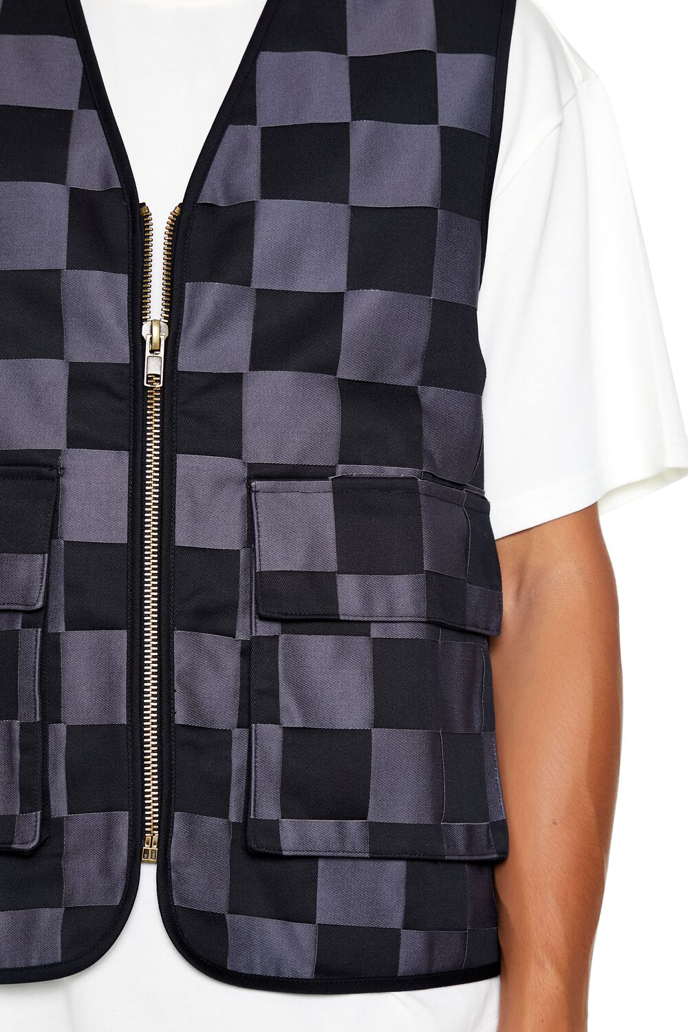 Checkered Cargo Vest - Image 5