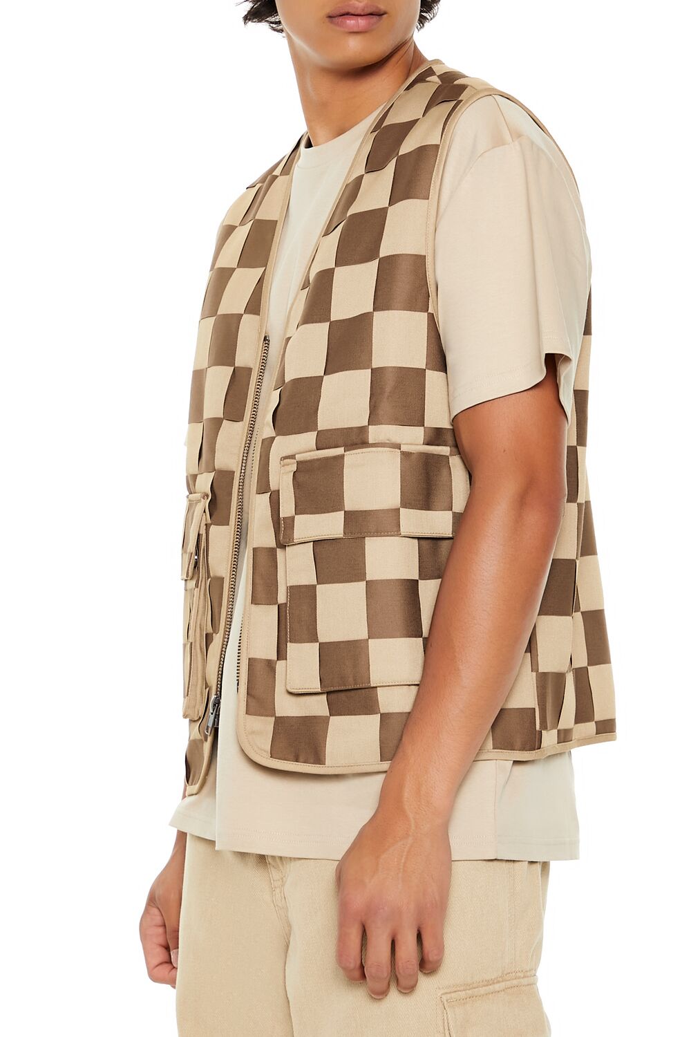 Checkered Cargo Vest - Image 8