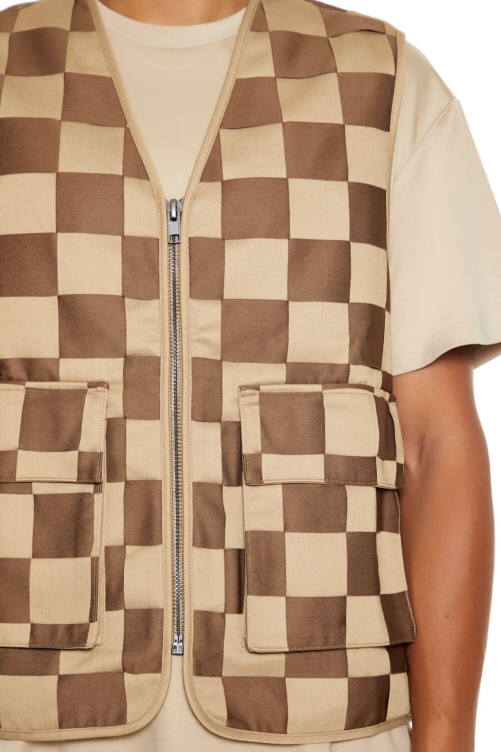 Checkered Cargo Vest - Image 10