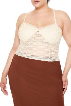 Plus Size Sheer Lace Cami