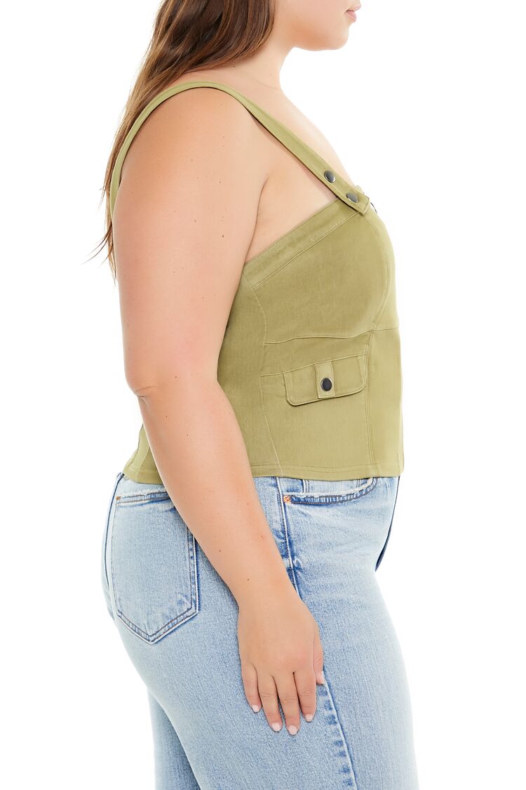 Plus Size Zip-Up Crop Top - Image 5
