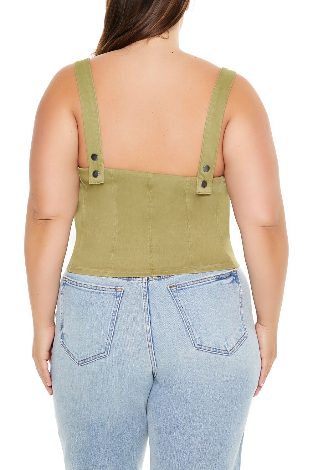 Plus Size Zip-Up Crop Top - Image 6