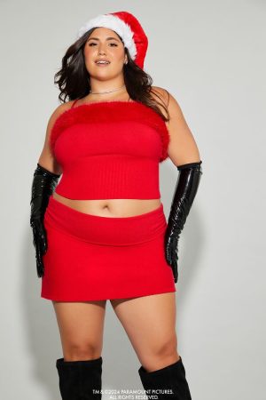 Plus Size Mean Girls Faux Fur Sweater-Knit Cami