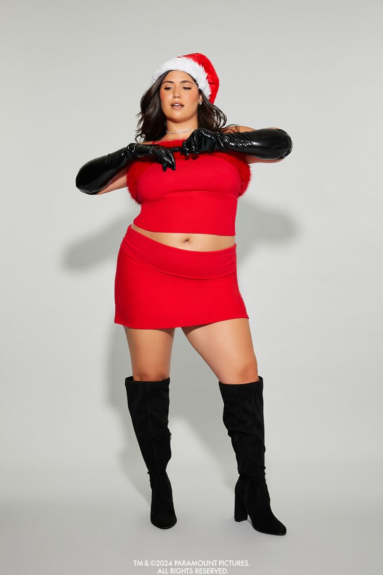 Plus Size Mean Girls Foldover Mini Skirt