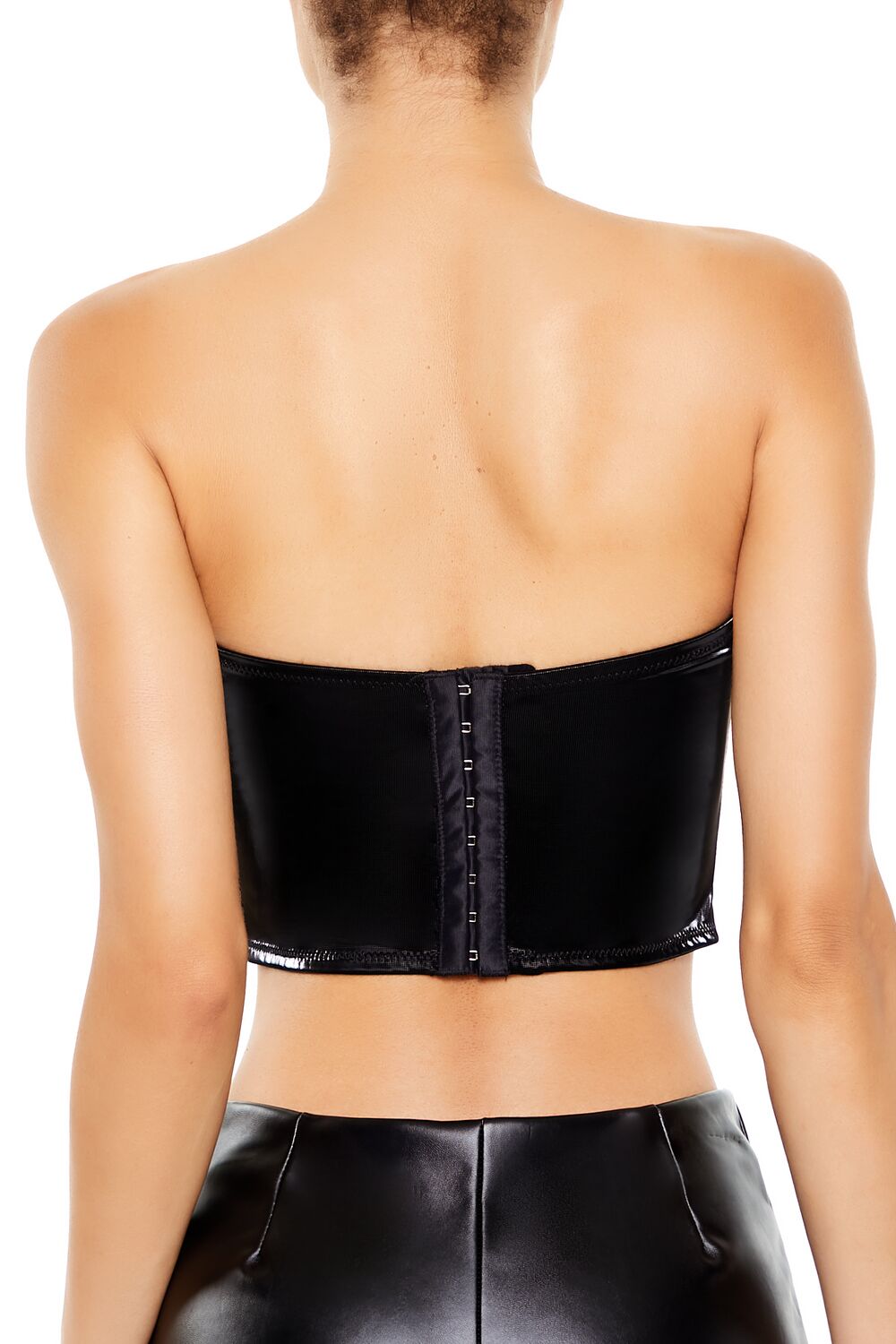 Faux Leather Lingerie Tube Top - Image 3