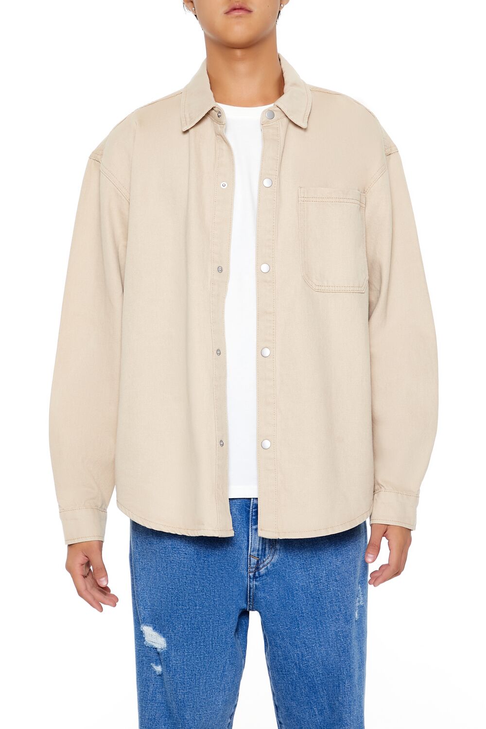 Cotton Curved-Hem Shirt - Image 2