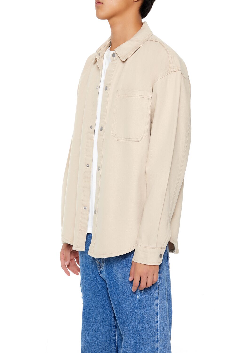 Cotton Curved-Hem Shirt - Image 4