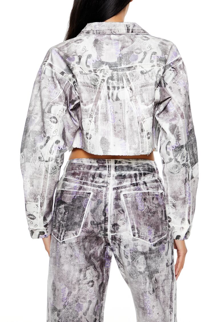 Abstract Print Trucker Jacket - Image 5