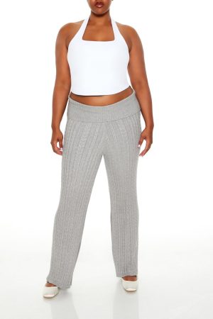 Plus Size Sweater-Knit Pants