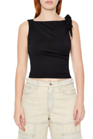 Sleeveless Tie-Strap Crop Top