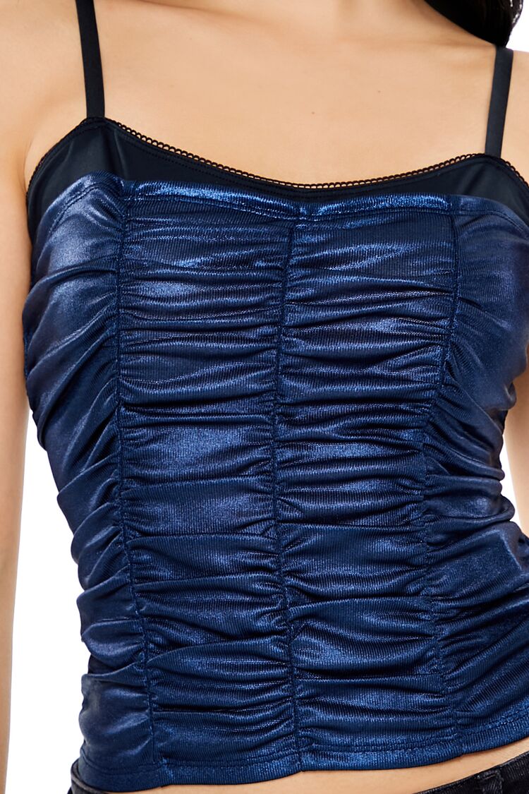 Ruched Metallic Two-Tone Cami - Image 8