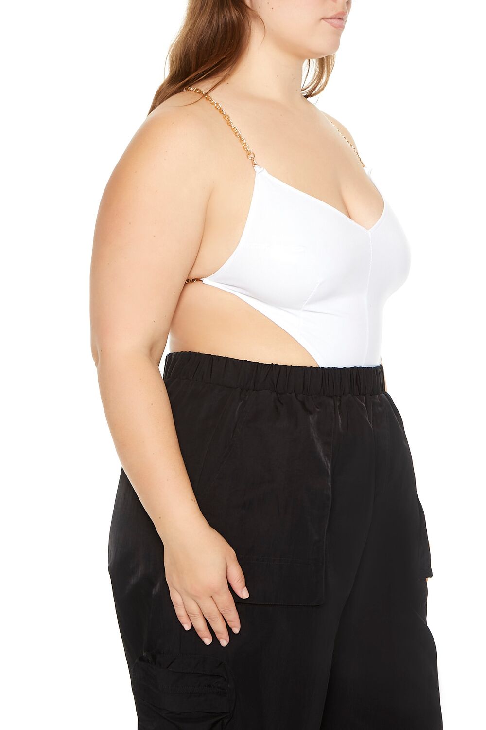 Plus Size Cutout Chain Bodysuit - Image 6