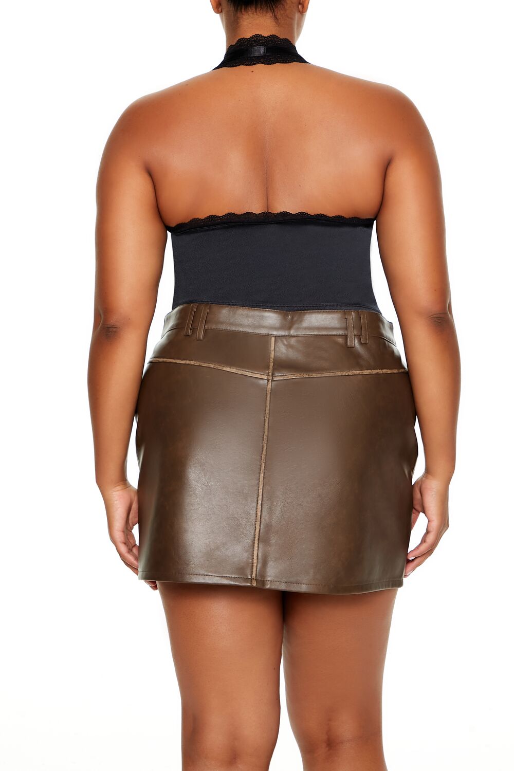 Plus Size Satin Corset Halter Top - Image 5