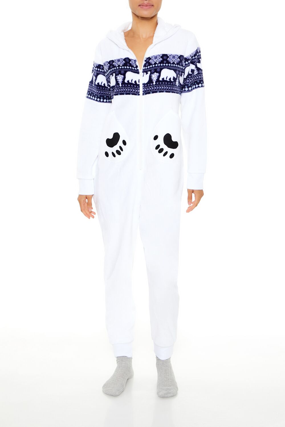 Hooded Polar Bear Jumpsuit