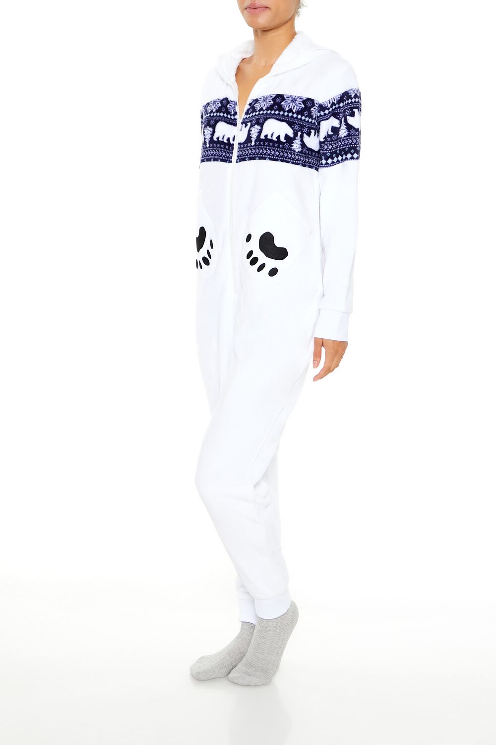 Hooded Polar Bear Jumpsuit - Image 3